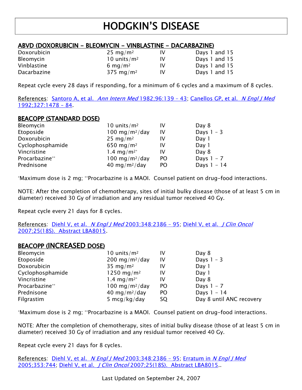 Hodgkin's Disease