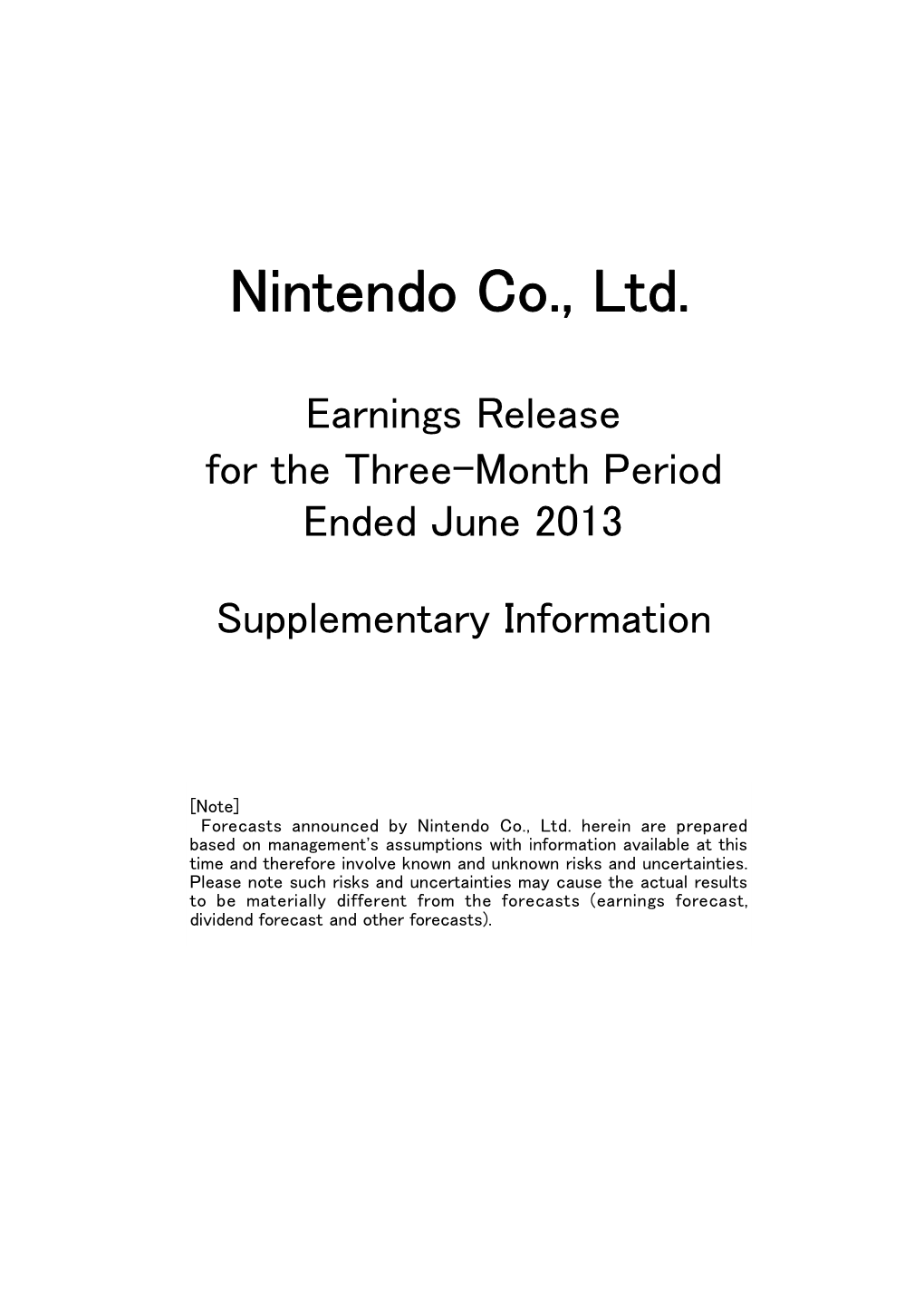 Nintendo Co., Ltd