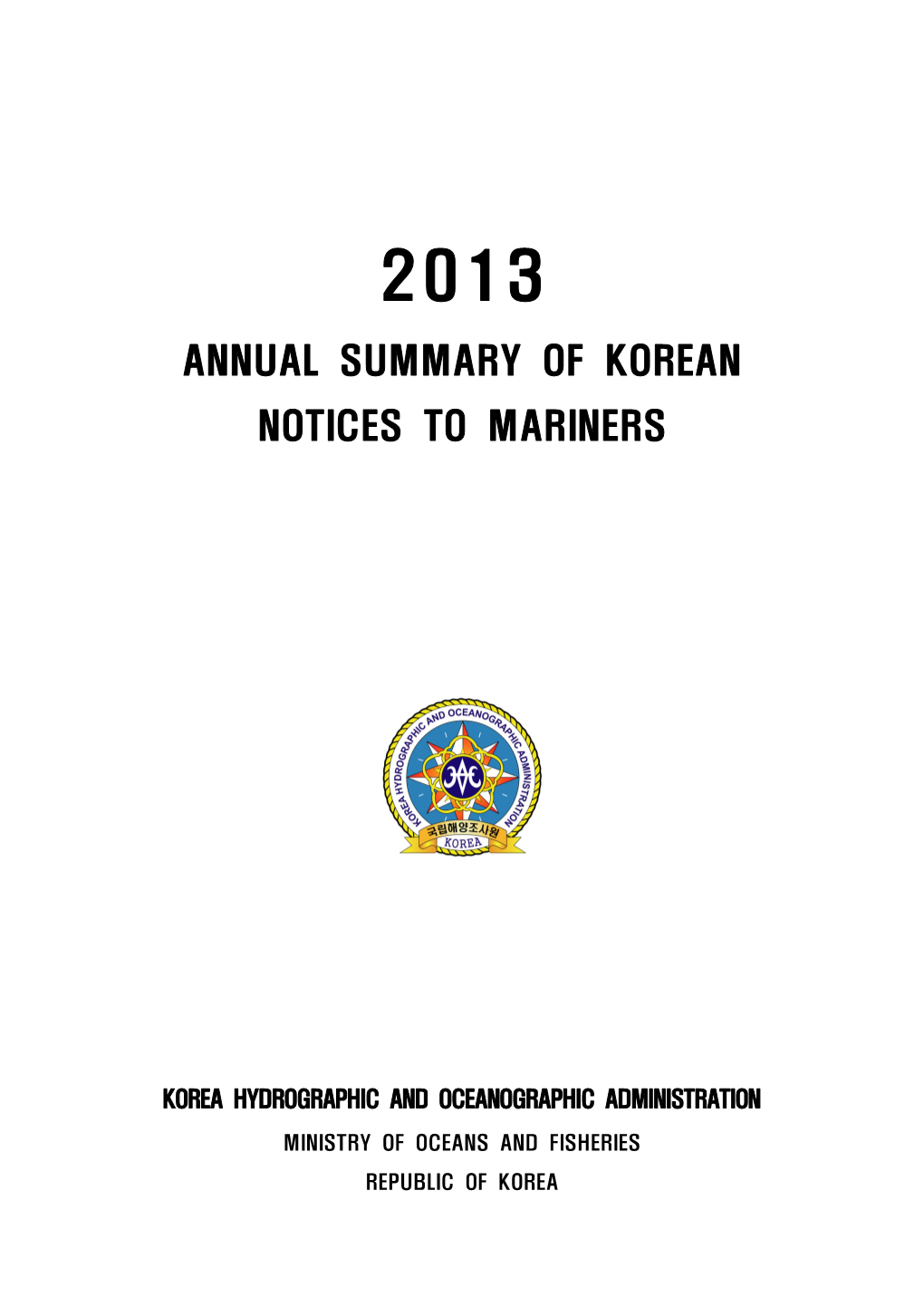 Annual Summary of Korean Notices to Mariners