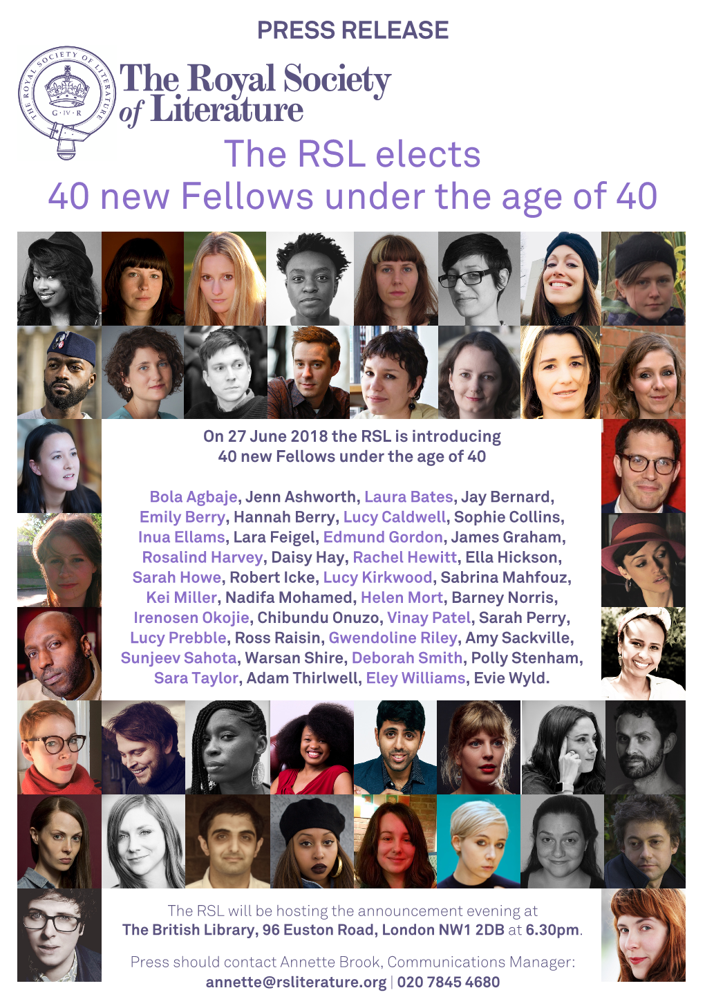 The RSL Elects 40 New Fellows Under the Age of 40