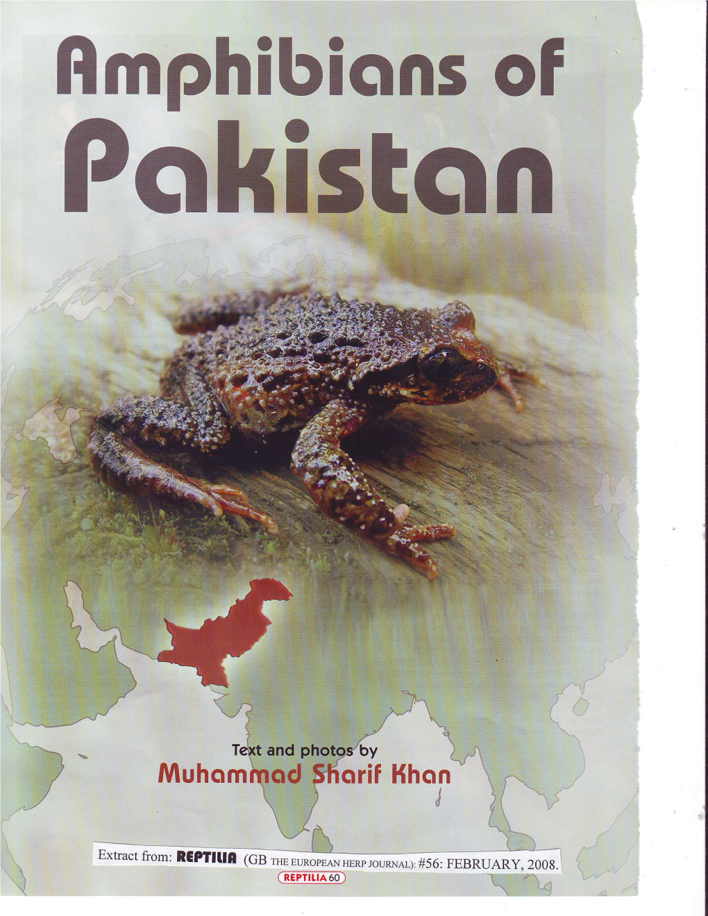 Amphibians of Pakistan REPTILIA
