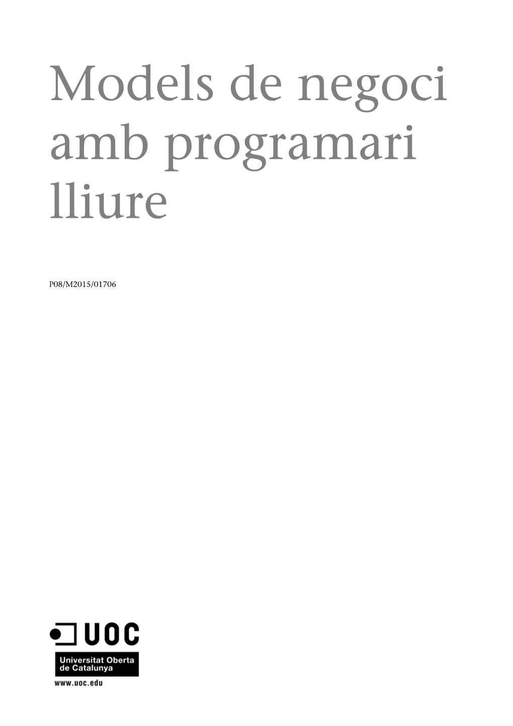 Aspectes Econòmics I Models De Negoci Del Programari Lliure