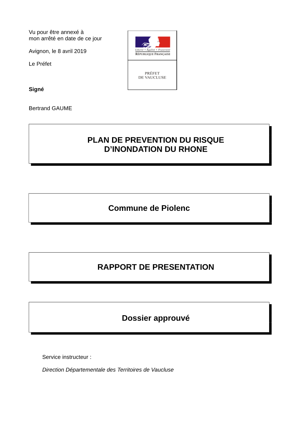 Plan De Prevention Du Risque D'inondation Du Rhone