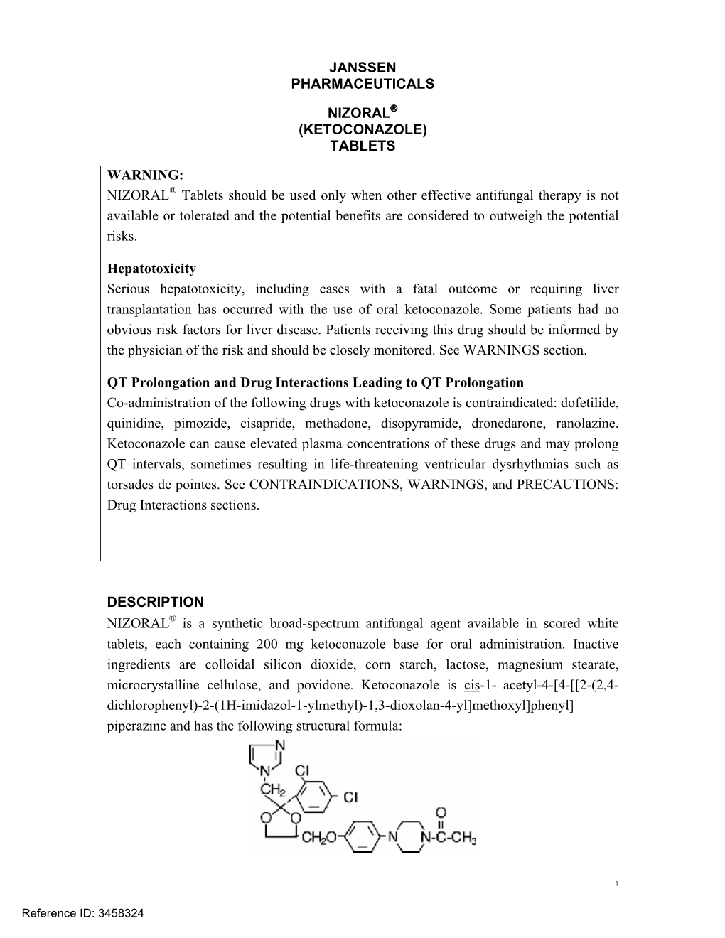 Ketoconazole) Tablets