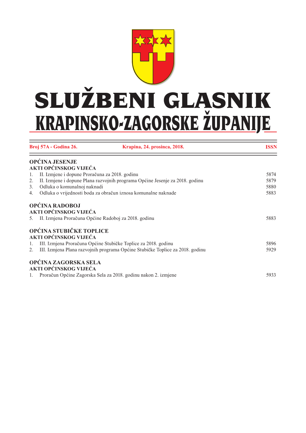 Općina Jesenje Općina Radoboj Općina Stubičke Toplice Općina Zagorska Sela