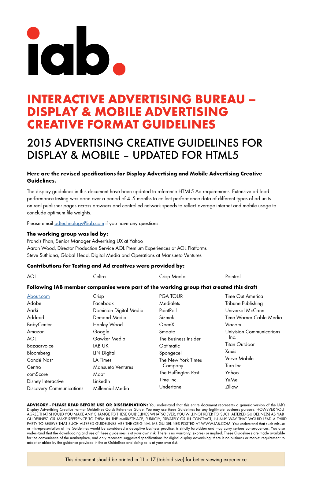 IAB Display & Mobile Advertising Creative Format Guidelines