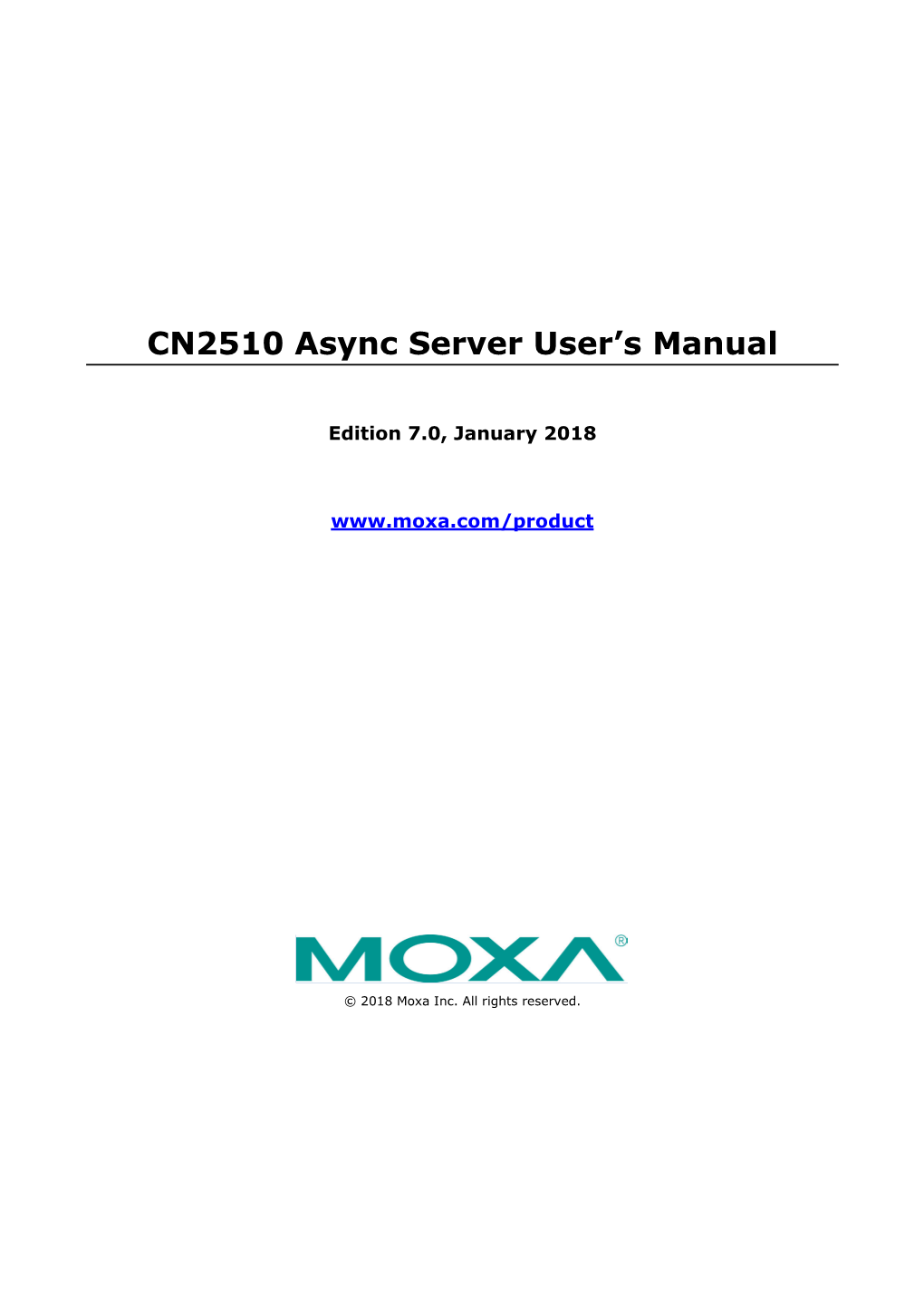 CN2510 Async Server User's Manual
