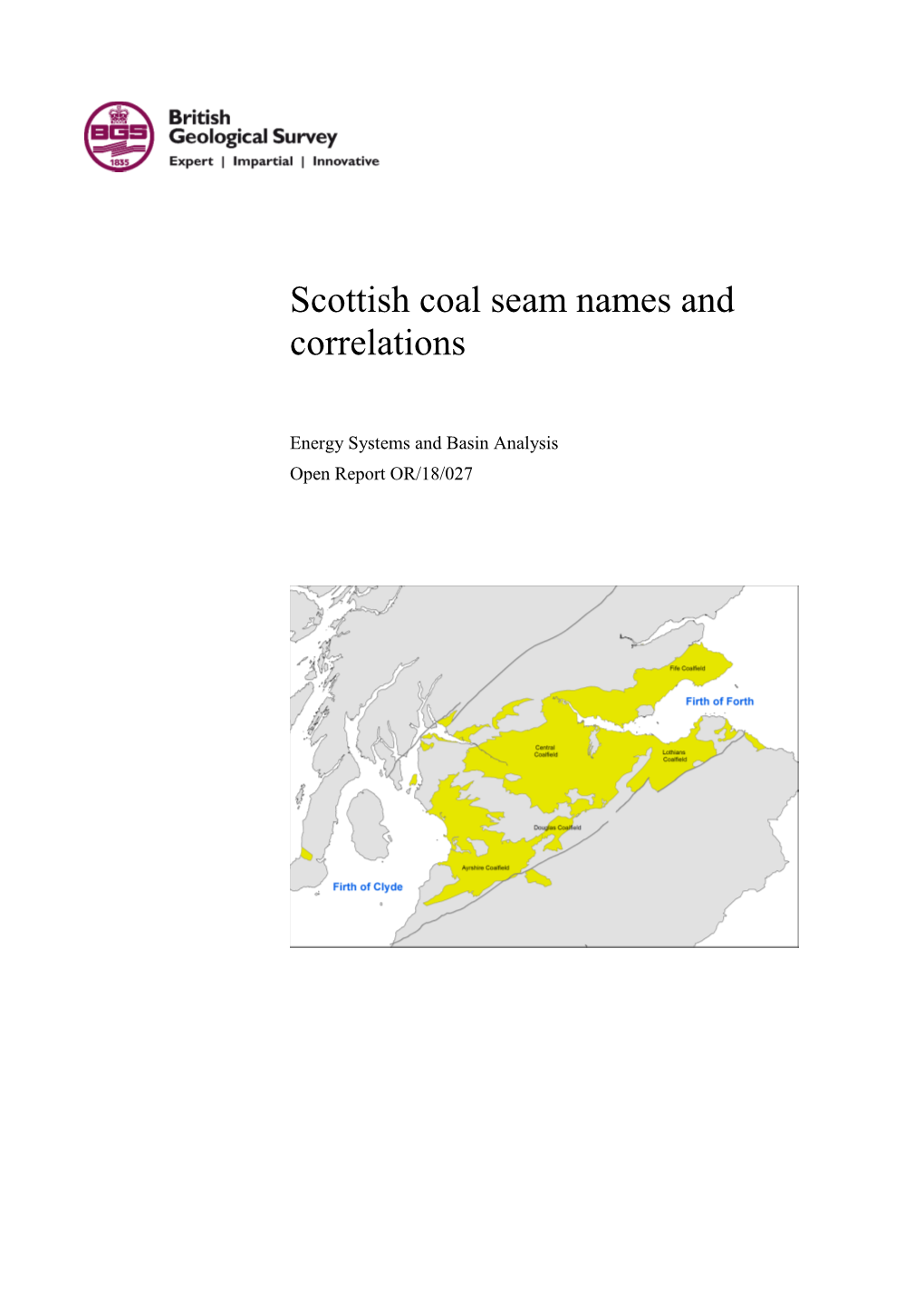 Scottish Coal Seam Names and Correlations