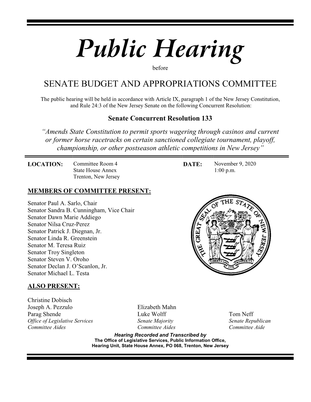 Hearing Unit Cover and Text