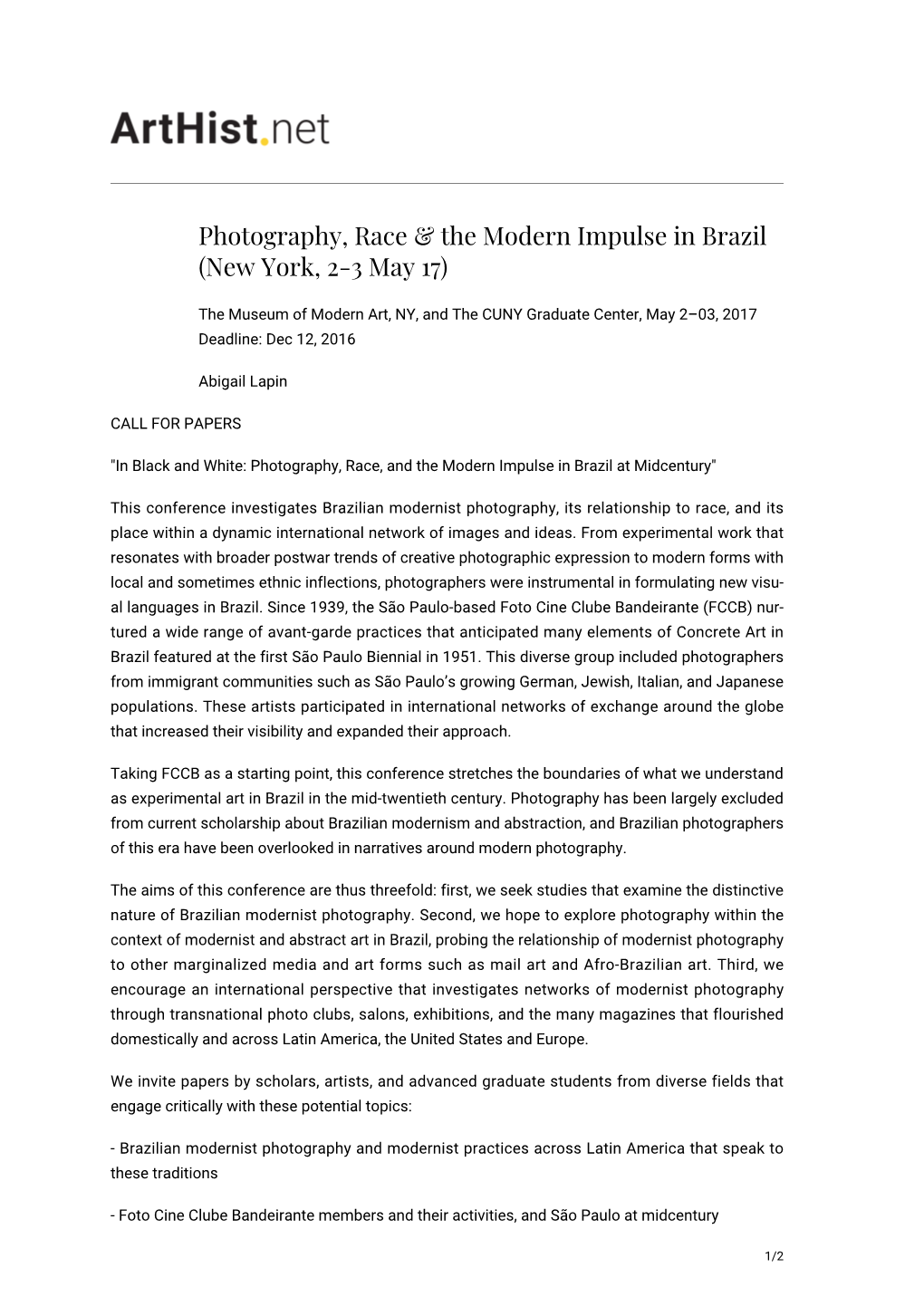 Photography, Race & the Modern Impulse in Brazil