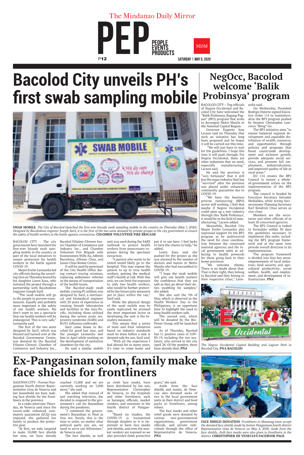 Bacolod City Unveils PH's First Swab Sampling Mobile