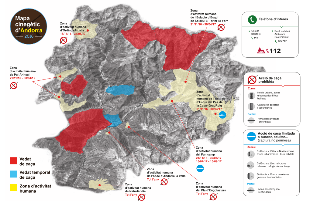 Mapa Cinegètic D'andorra