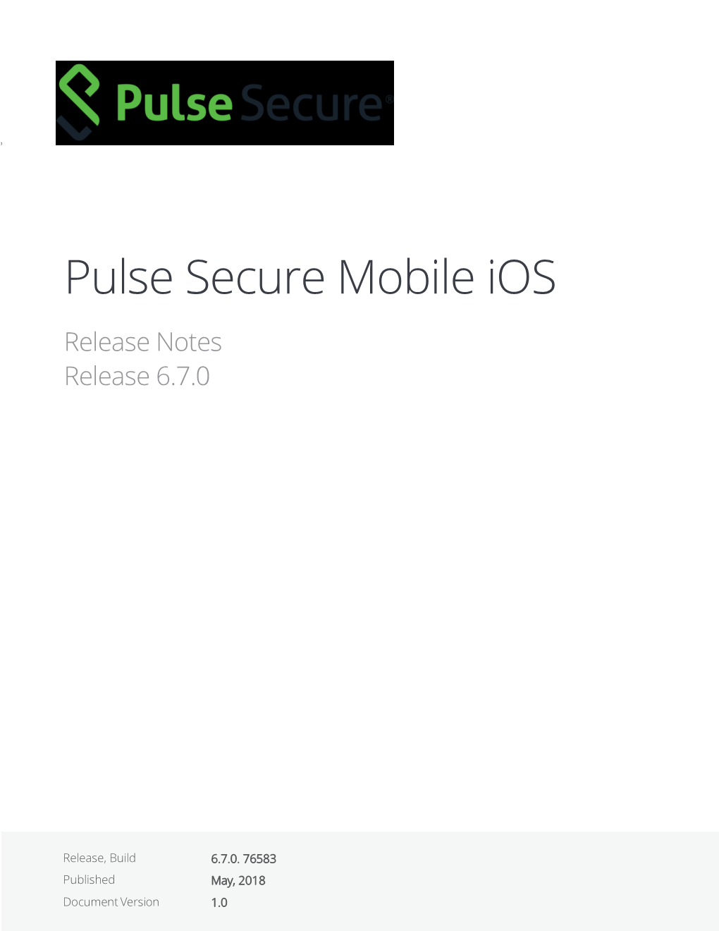 Pulse Secure Mobile Ios