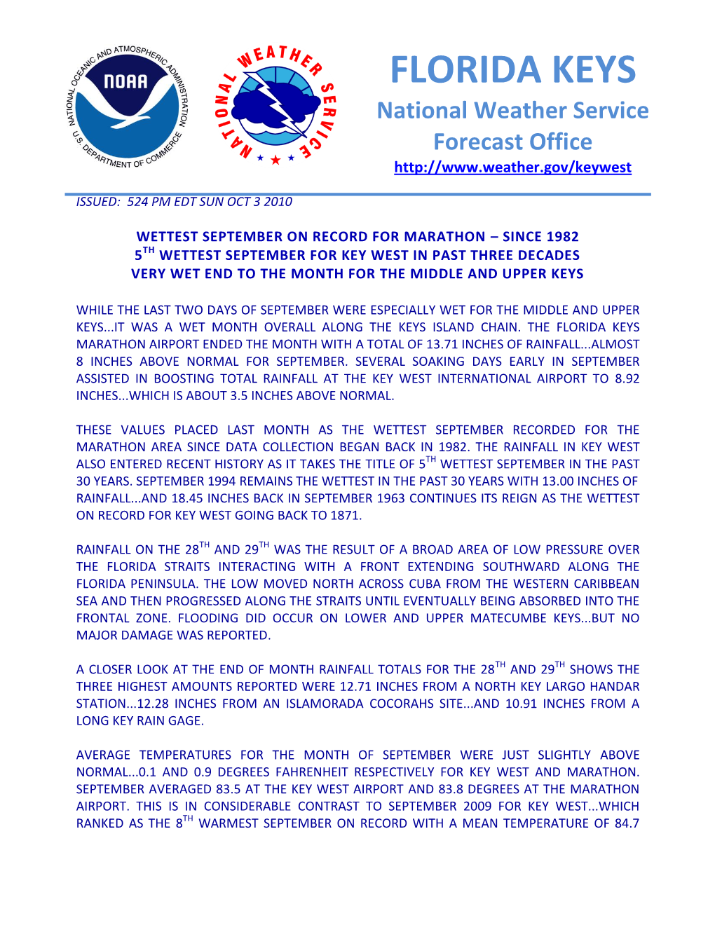 FLORIDA KEYS National Weather Service Forecast Office