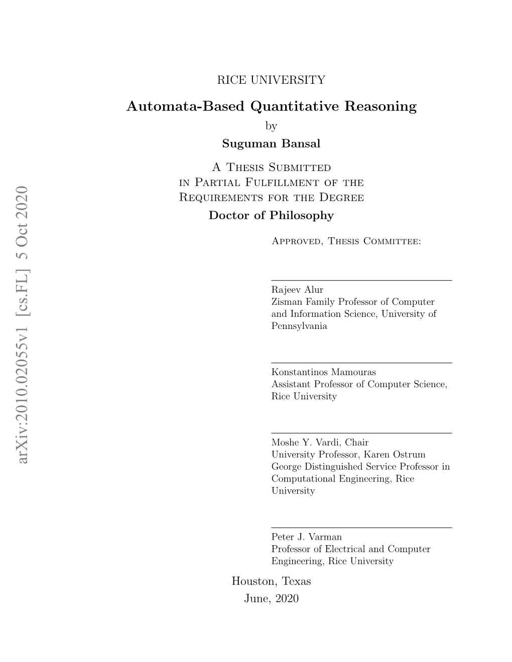 Automata-Based Quantitative Verification