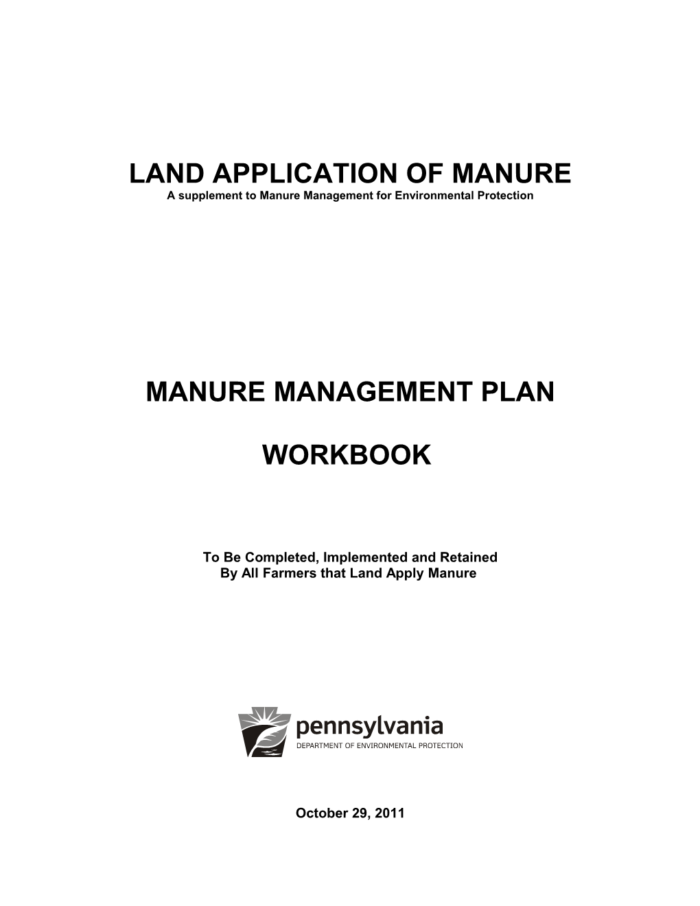 Land Application of Manure