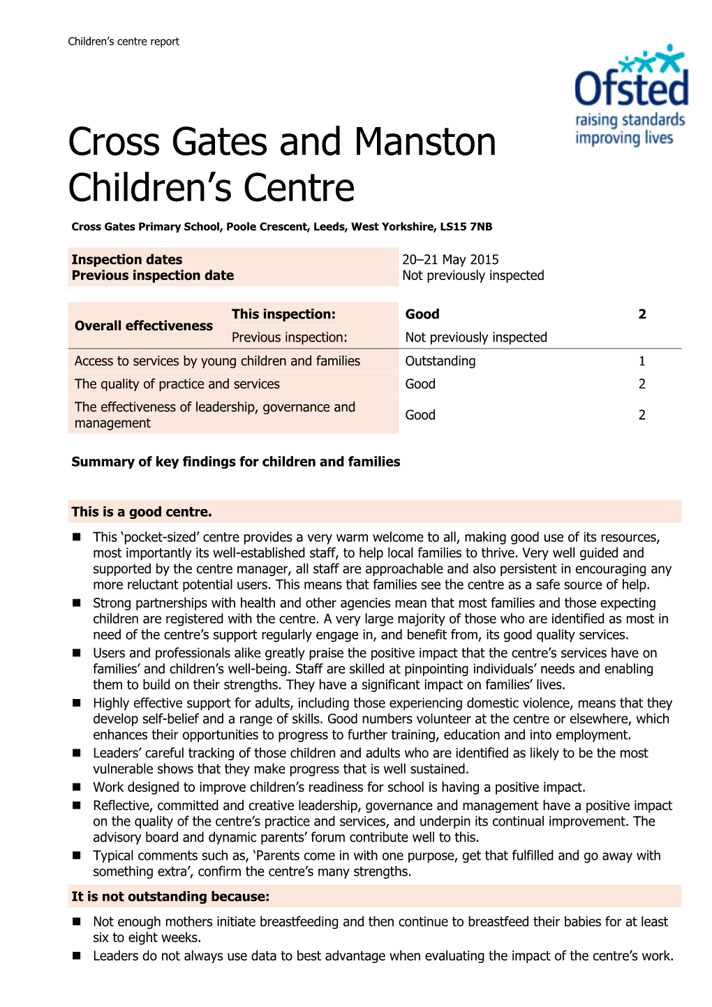 Cross Gates and Manston Children's Centre