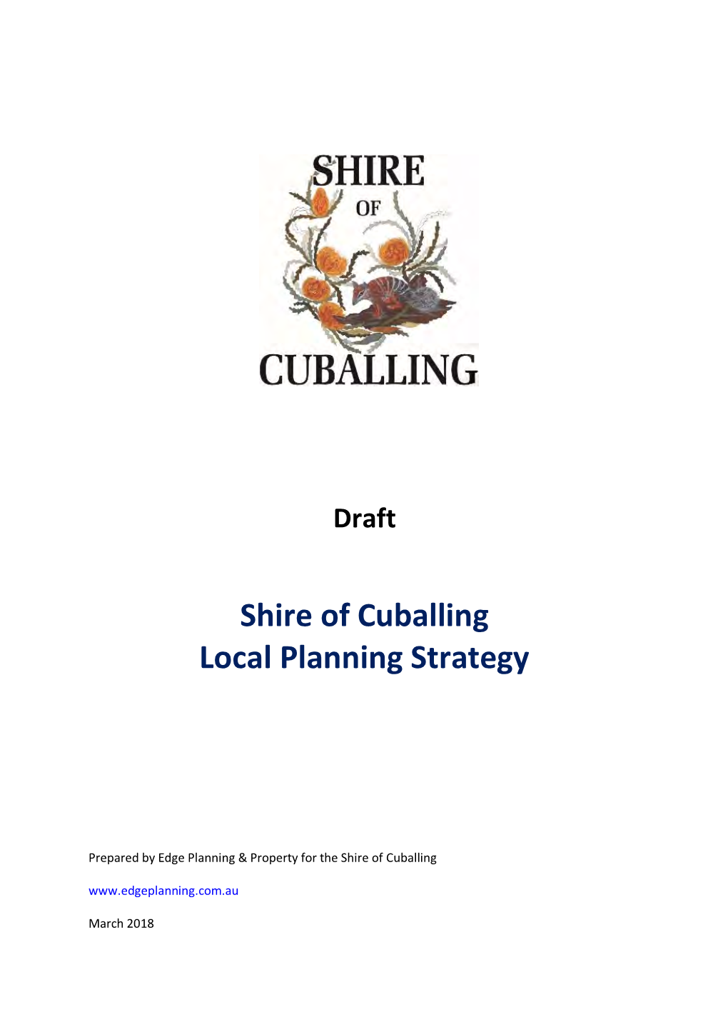 Shire of Cuballing Local Planning Strategy