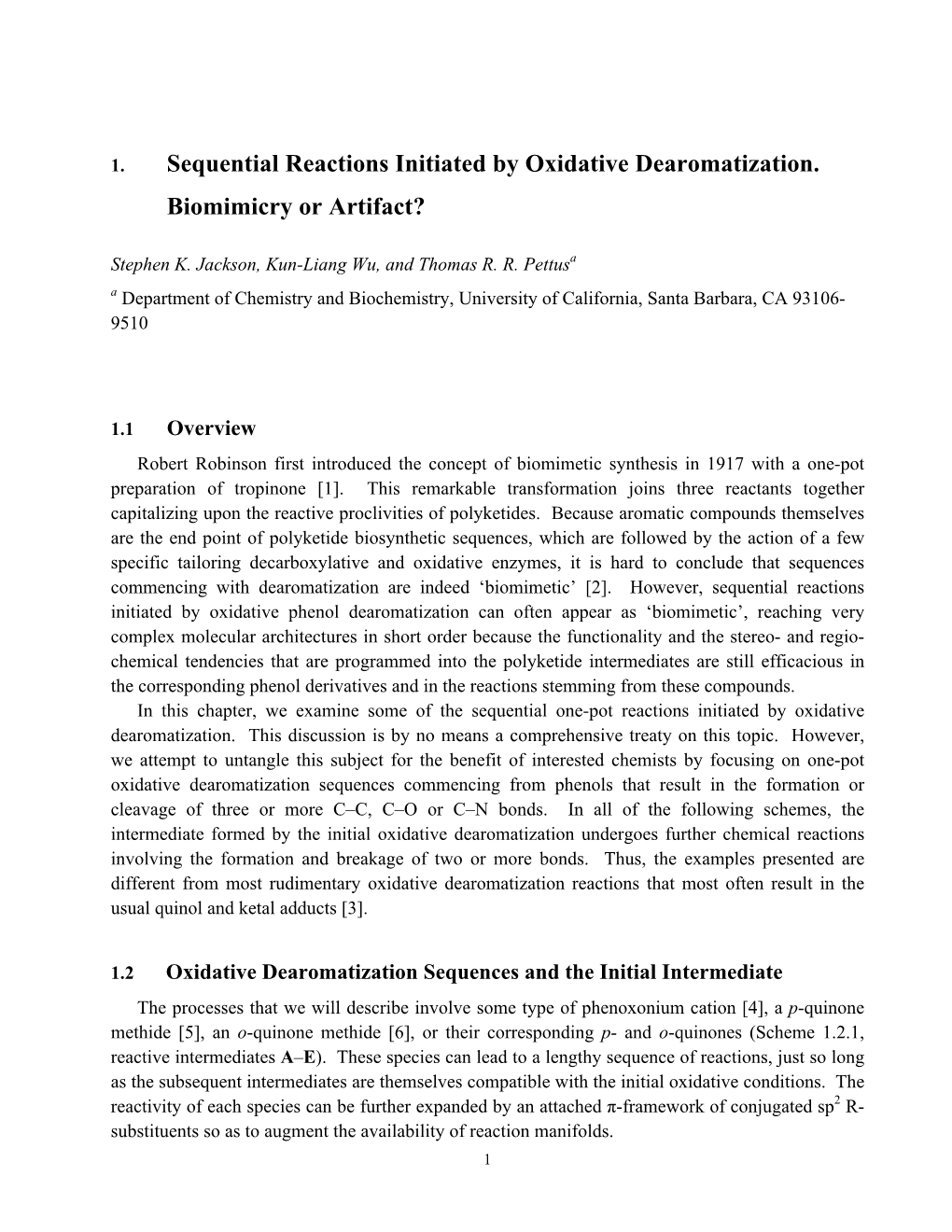 Sequential Reactions Initiated by Oxidative Dearomatization