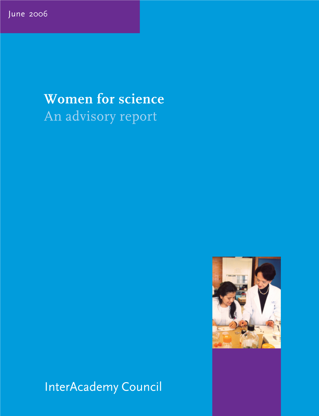 Women for Science an Advisory Report