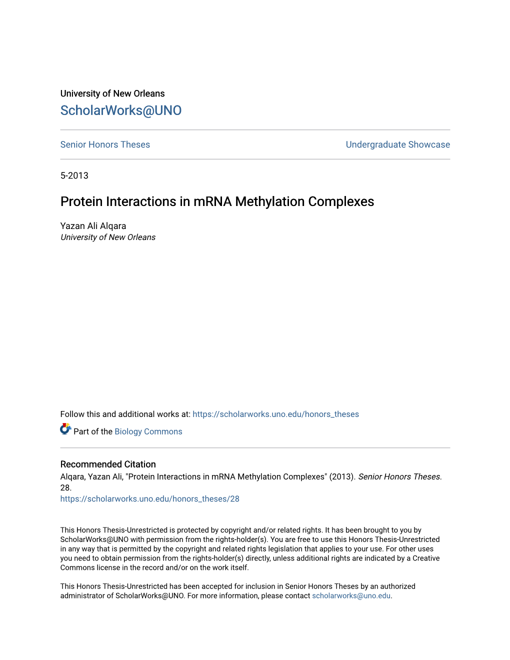 Protein Interactions in Mrna Methylation Complexes