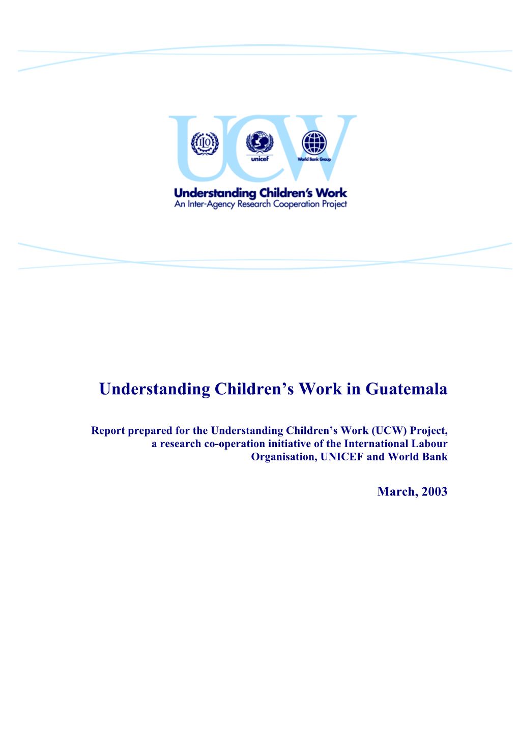 Understanding Children's Work in Guatemala