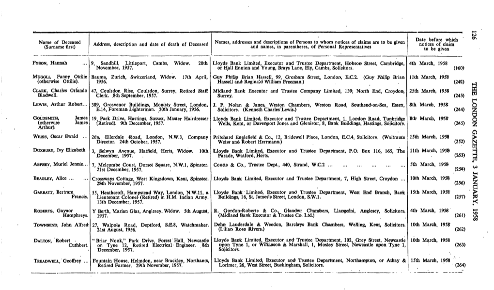 CLARK, Charles Orlando Bladwell. LEWIS