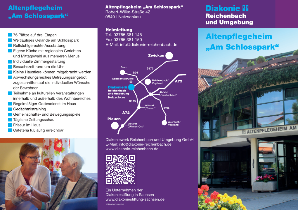 Flyer Pflegeheim Am Schlosspark