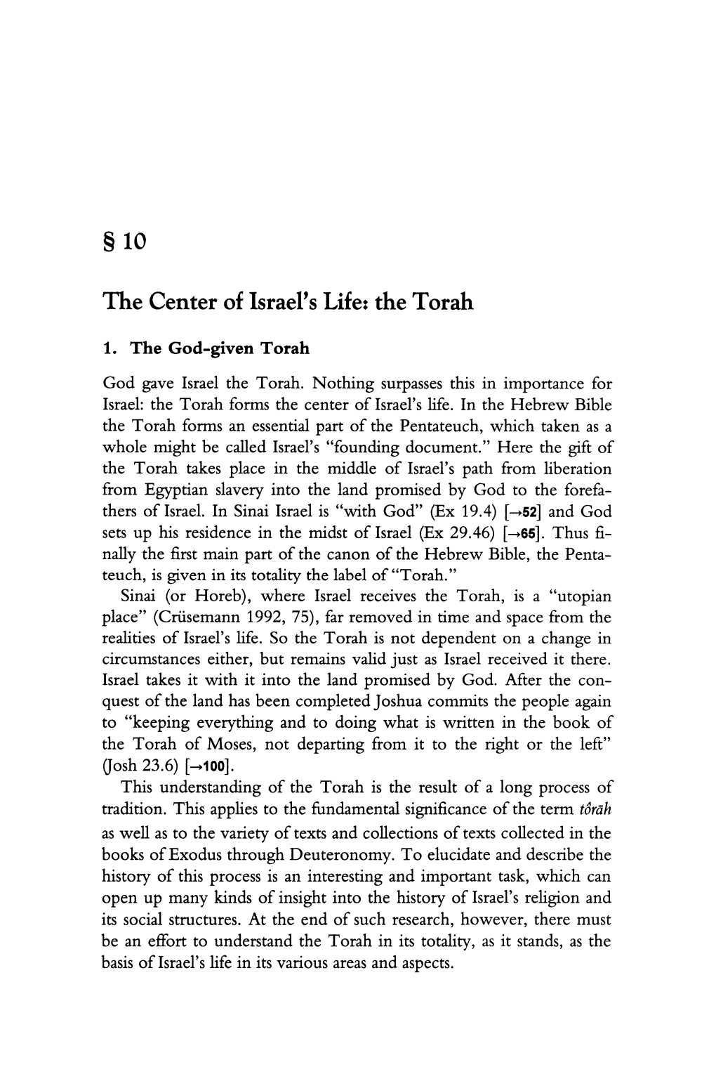 § 10 the Center of Israel's Life: the Torah