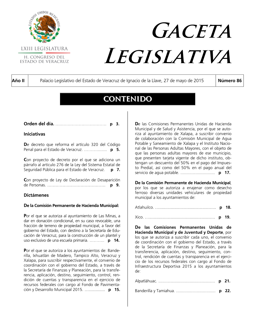 Gaceta Legislativa