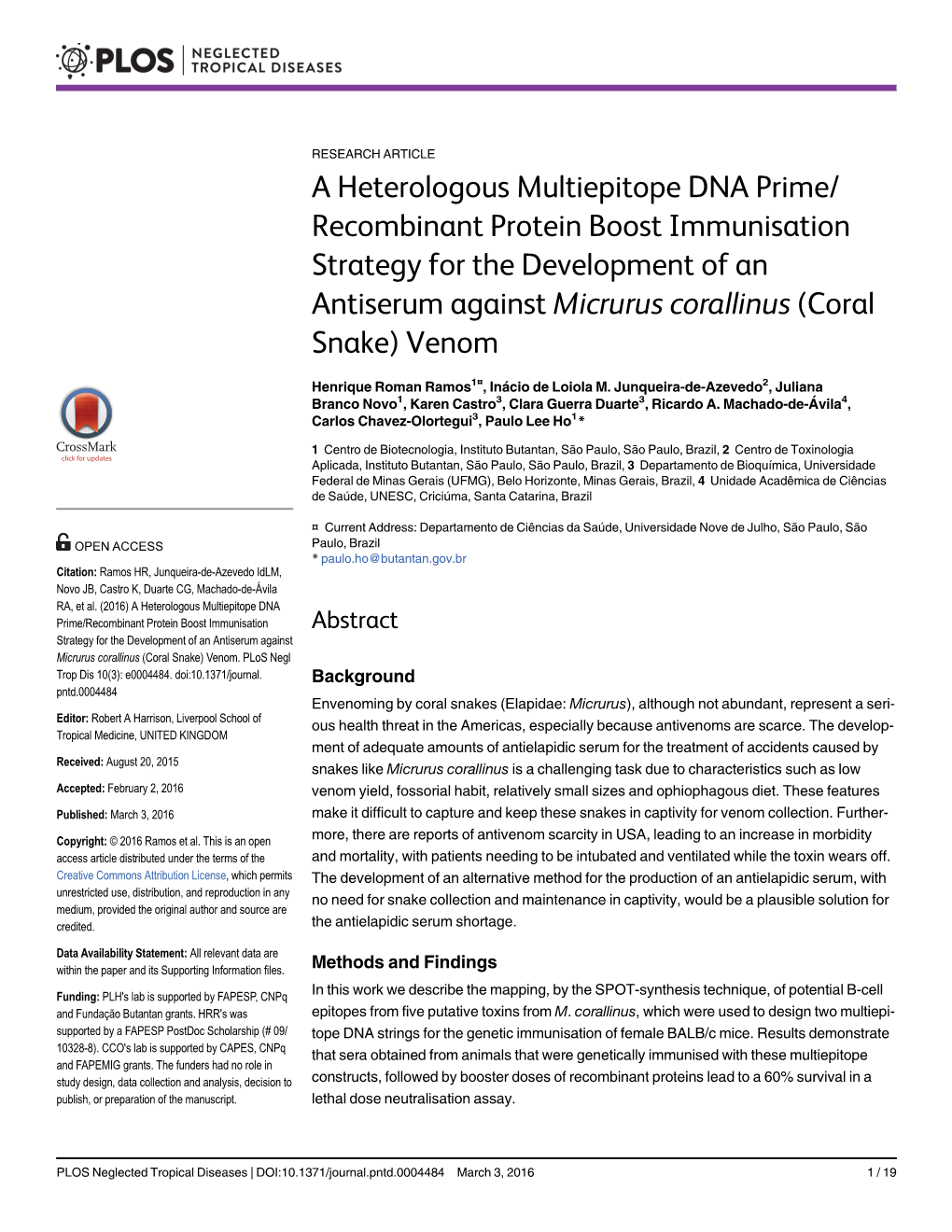 A Heterologous Multiepitope DNA Prime/Recombinant Protein Boost