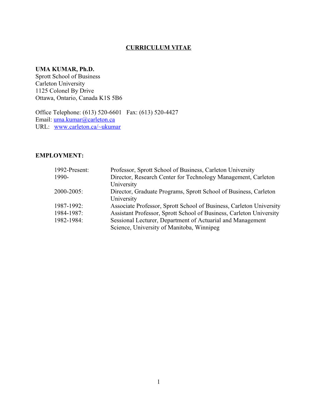 Curriculum Vitae s133