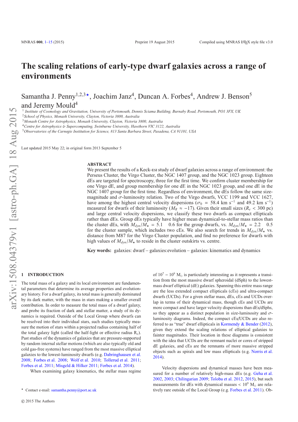 The Scaling Relations of Early-Type Dwarf Galaxies Across a Range Of