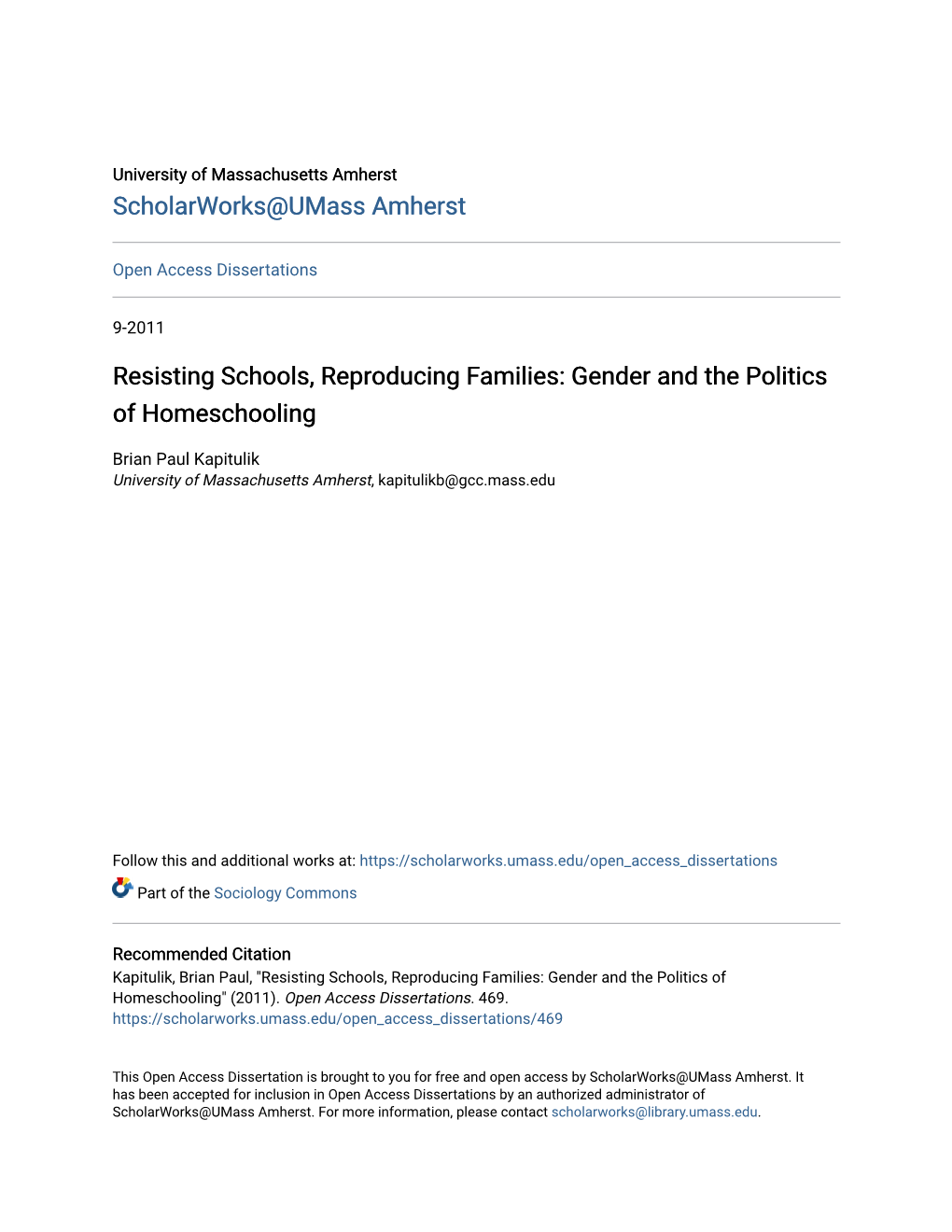 Gender and the Politics of Homeschooling