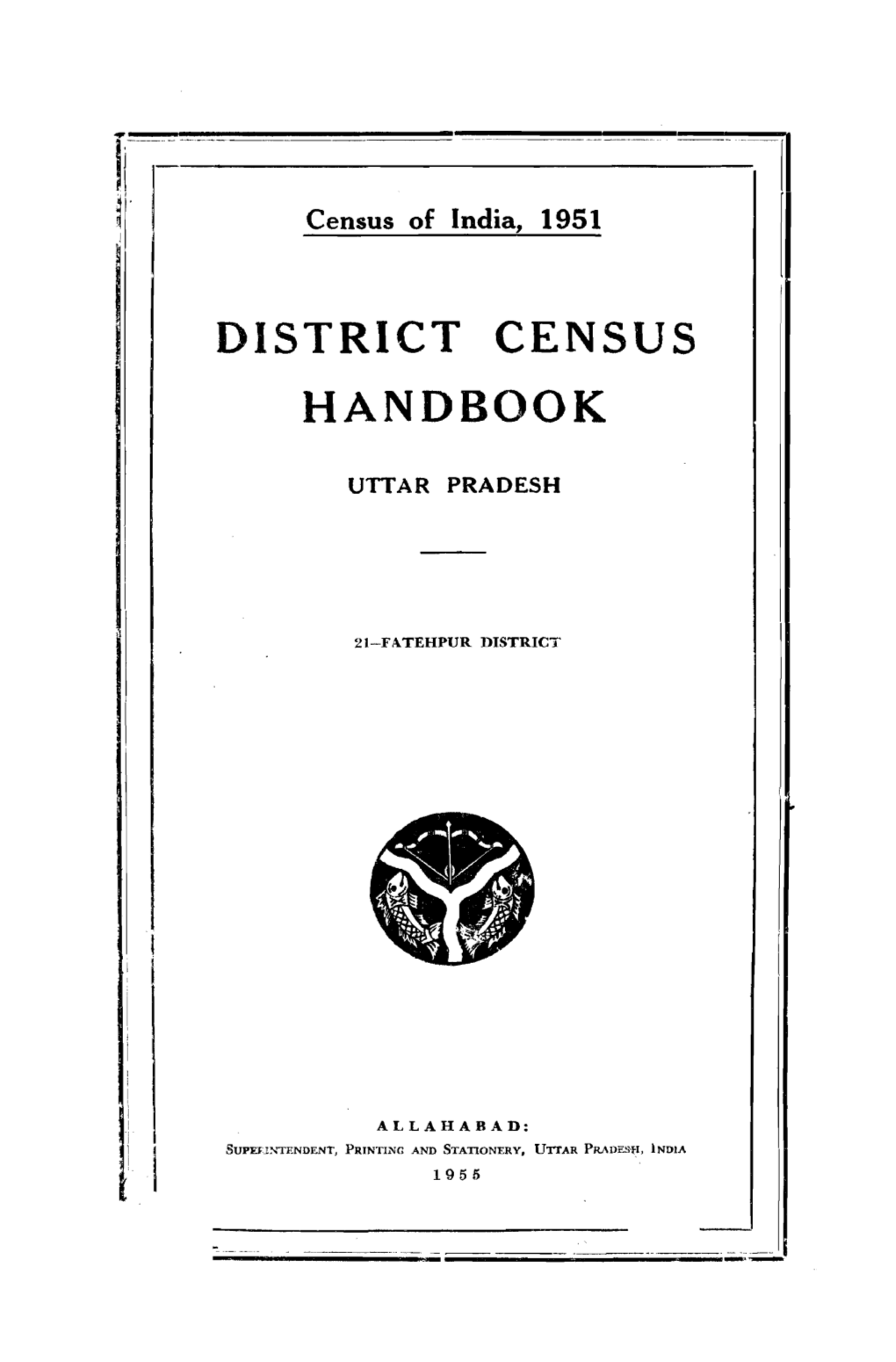 District Census Handbook, 21-Fatehpur, Uttar Pradesh