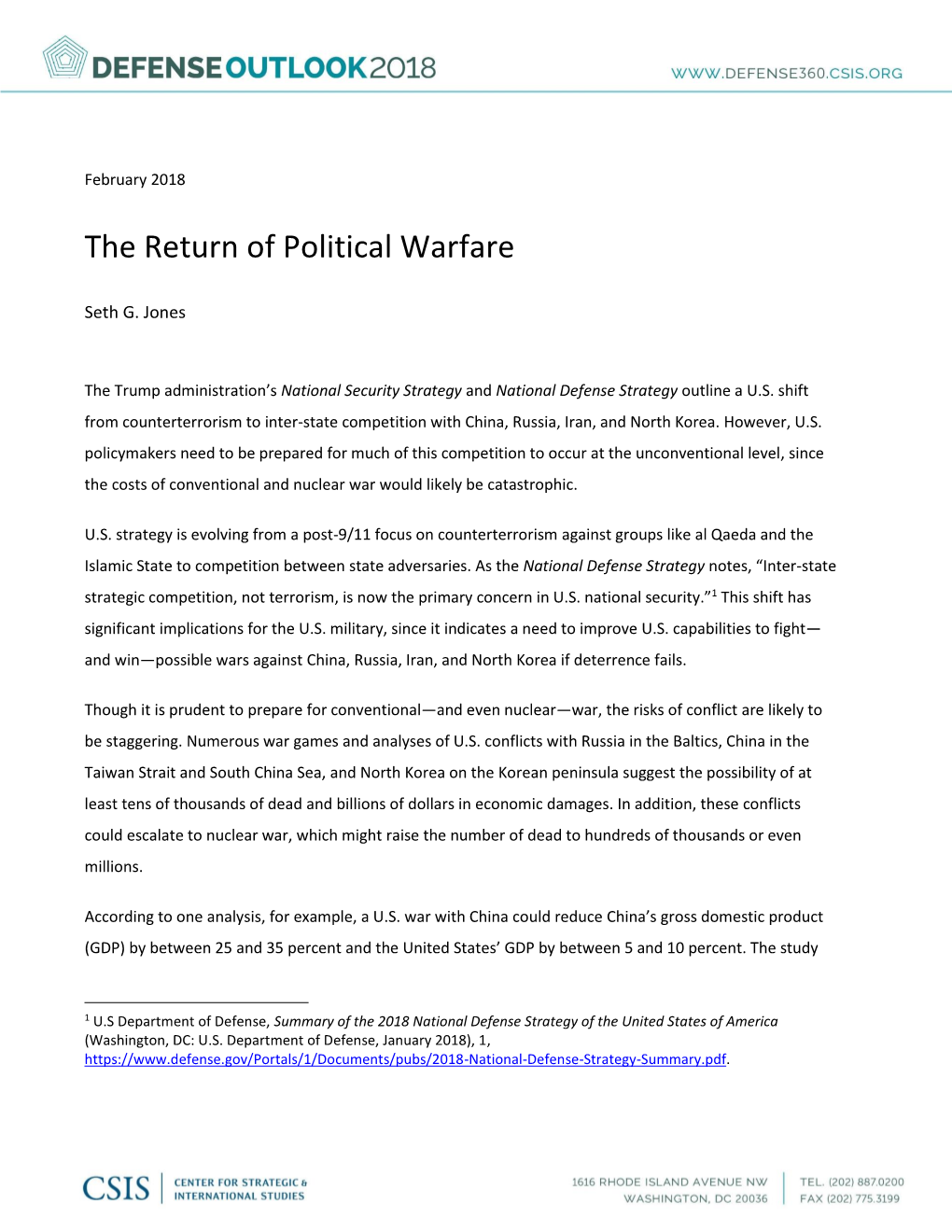 The Return of Political Warfare