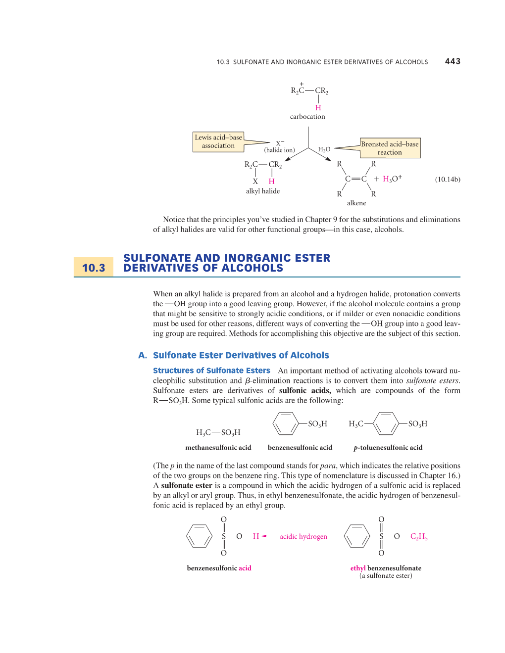 10.3 Sulfonate and Inorganic Ester Derivatives of Alcohols 443