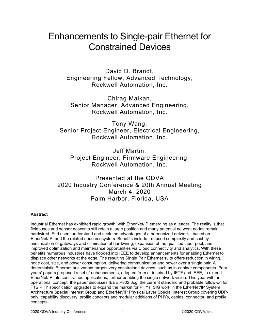 Enhancements to Single-Pair Ethernet for Constrained Devices