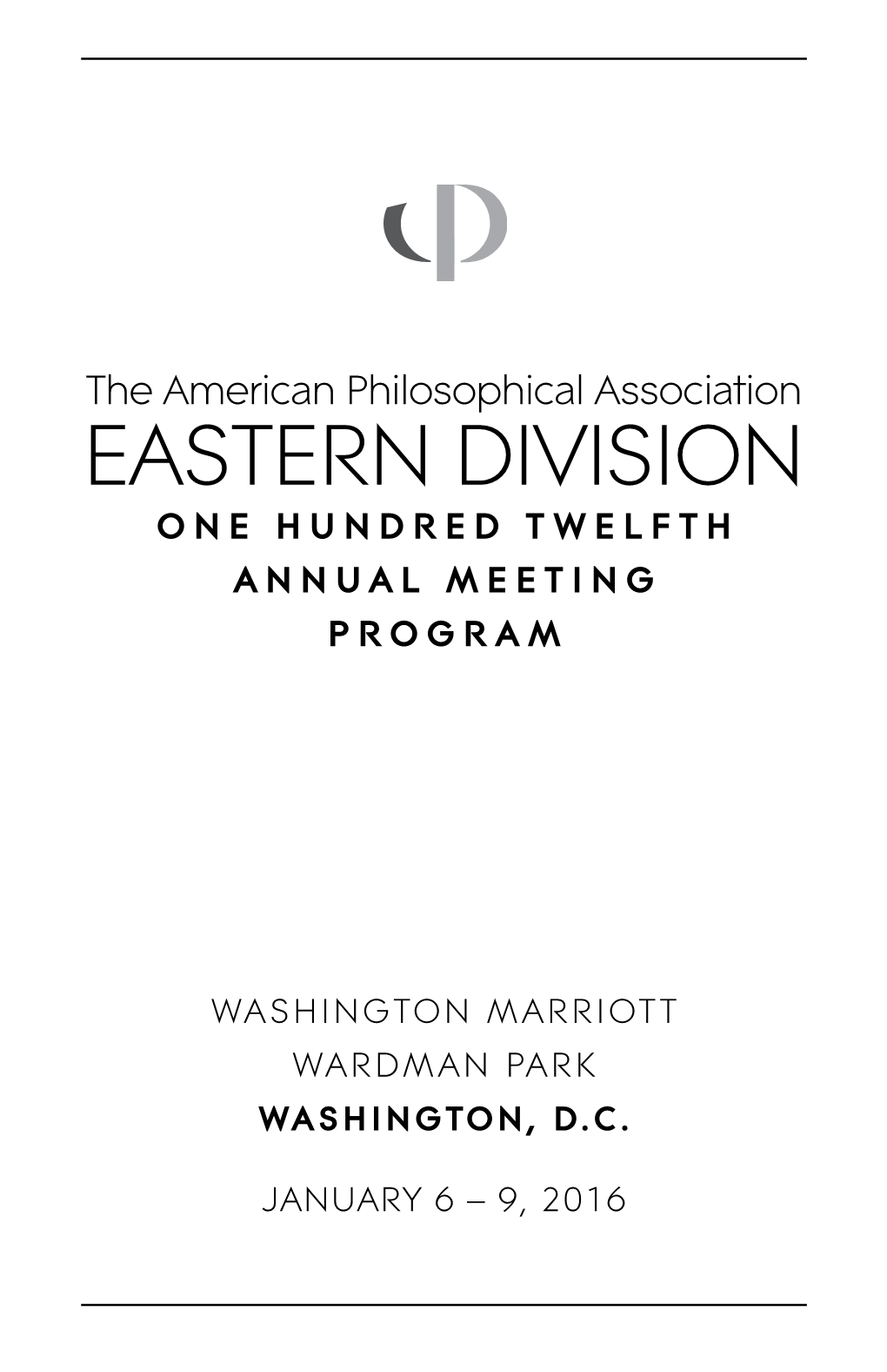 APA Eastern Division 2016 Meeting Program
