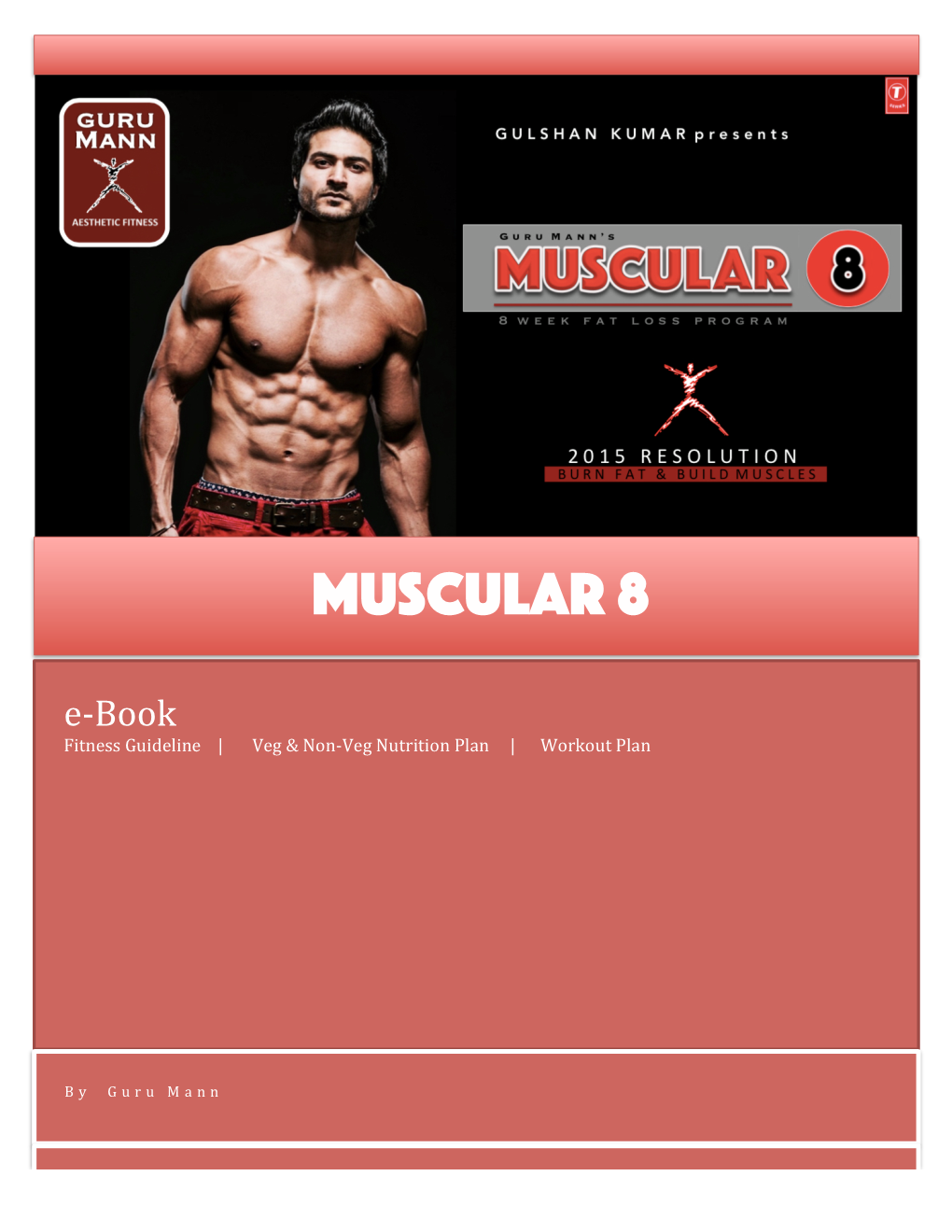 MUSCULAR 8 E-Book Fitness Guideline | Veg & Non-Veg Nutrition Plan | Workout Plan
