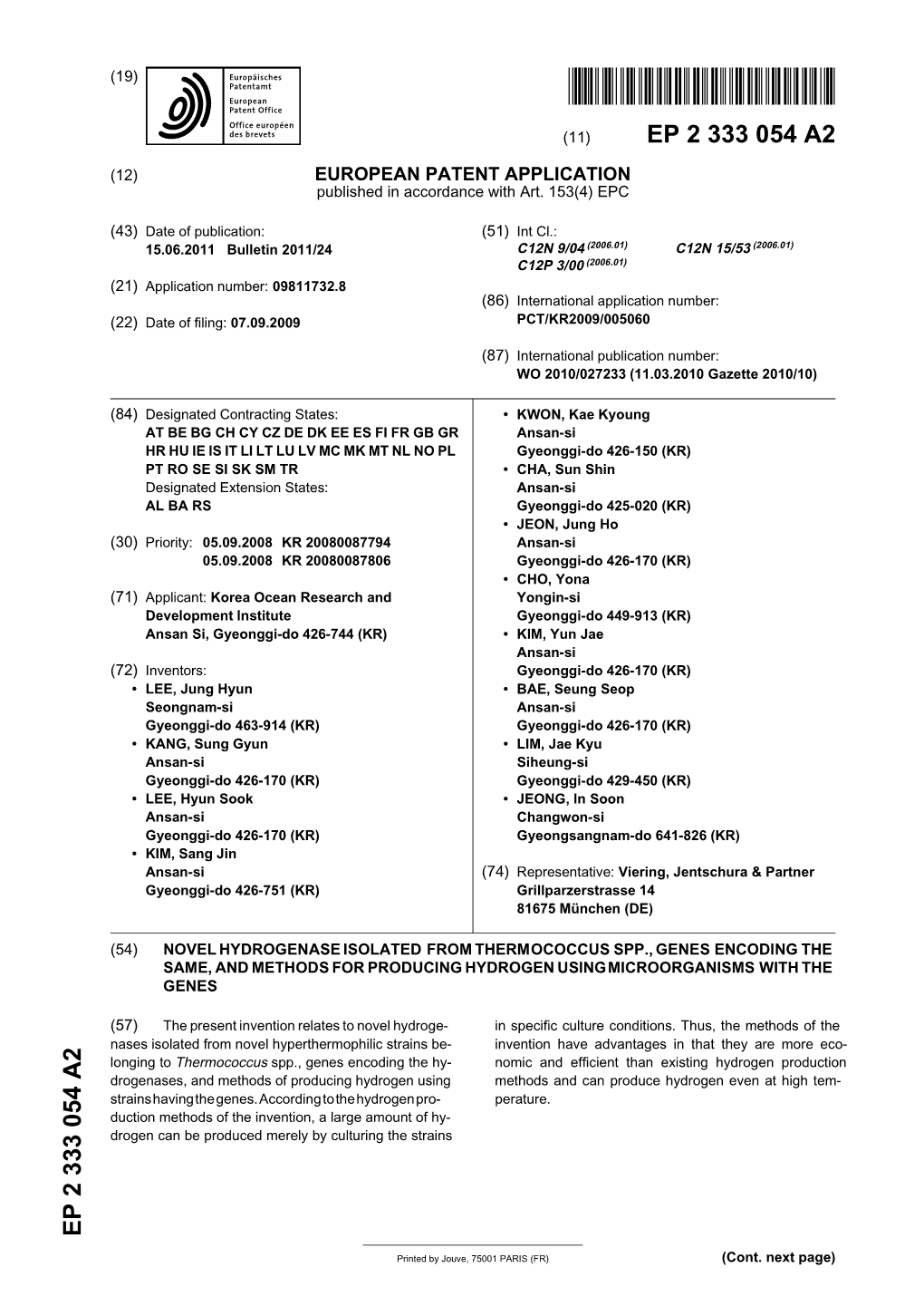 Novel Hydrogenase Isolated from Thermococcus Spp., Genes Encoding the Same, and Methods for Producing Hydrogen Using Microorganisms with the Genes