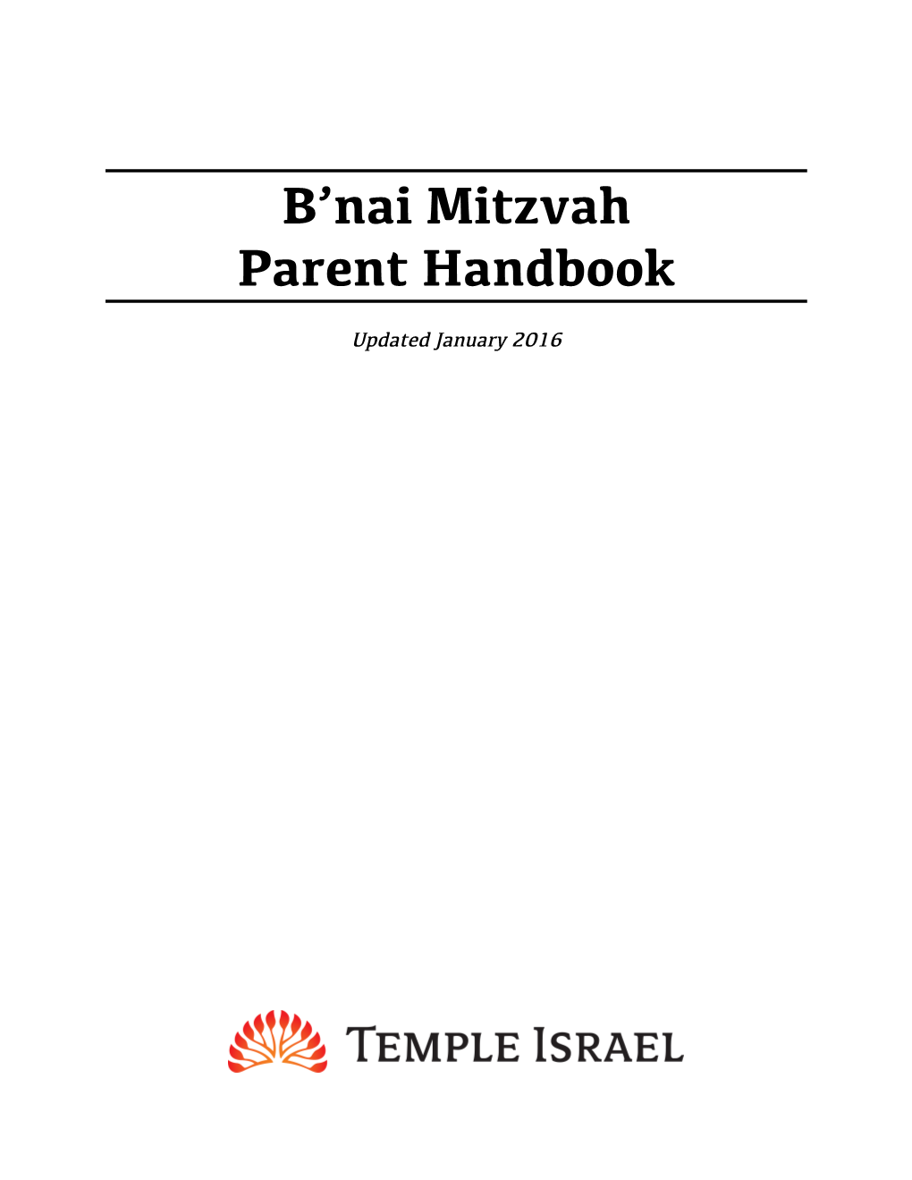 B'nai Mitzvah Parent Handbook