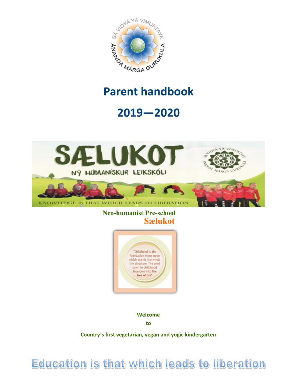 Parent Handbook 2019—2020