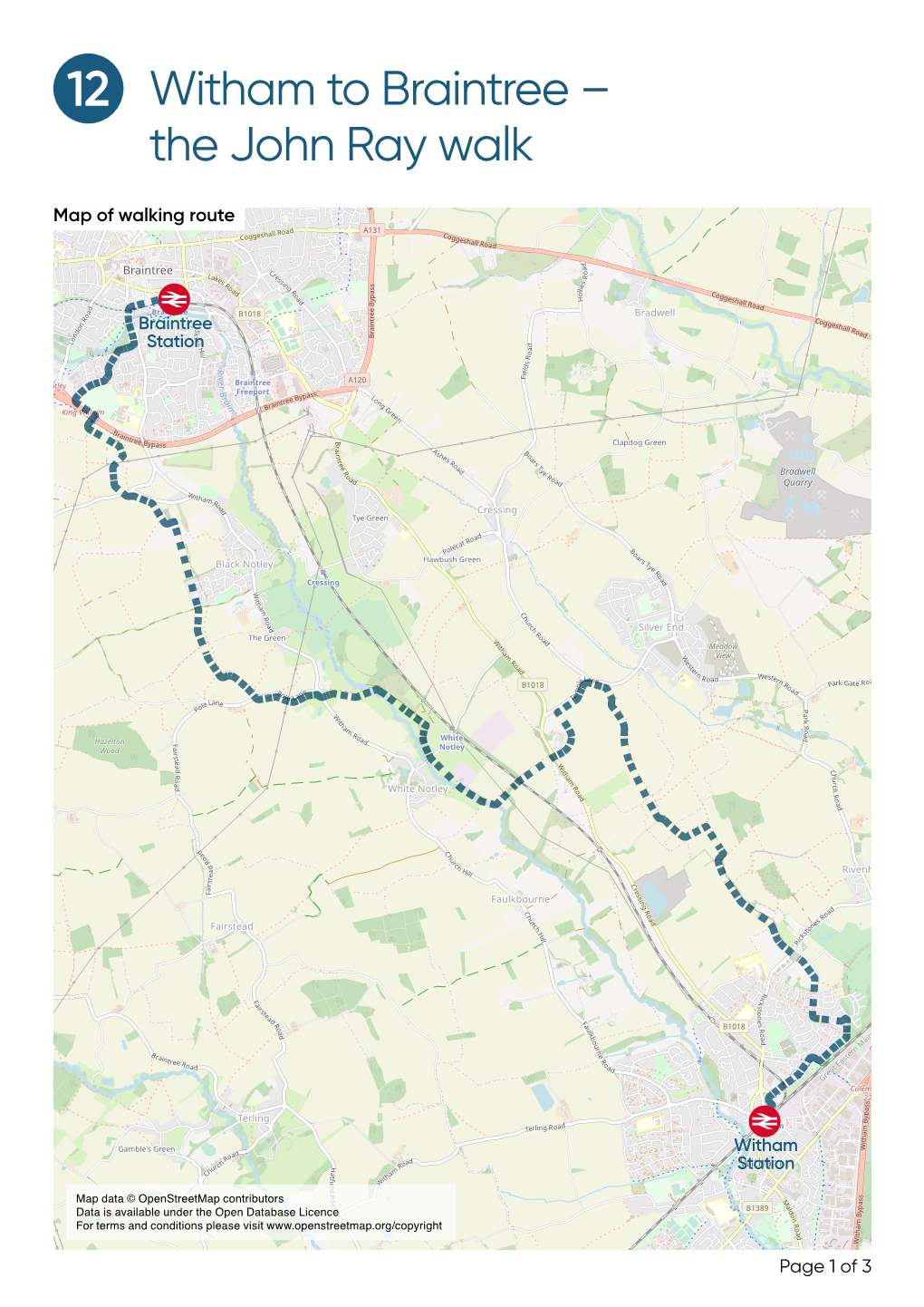 12 Witham to Braintree – the John Ray Walk