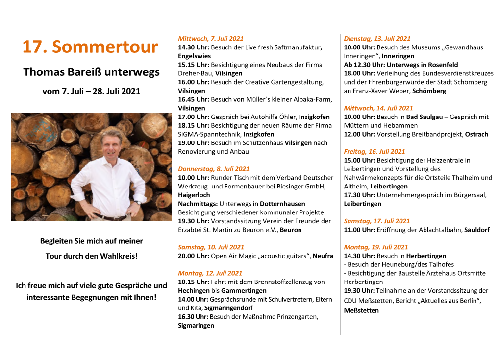 17. Sommertour