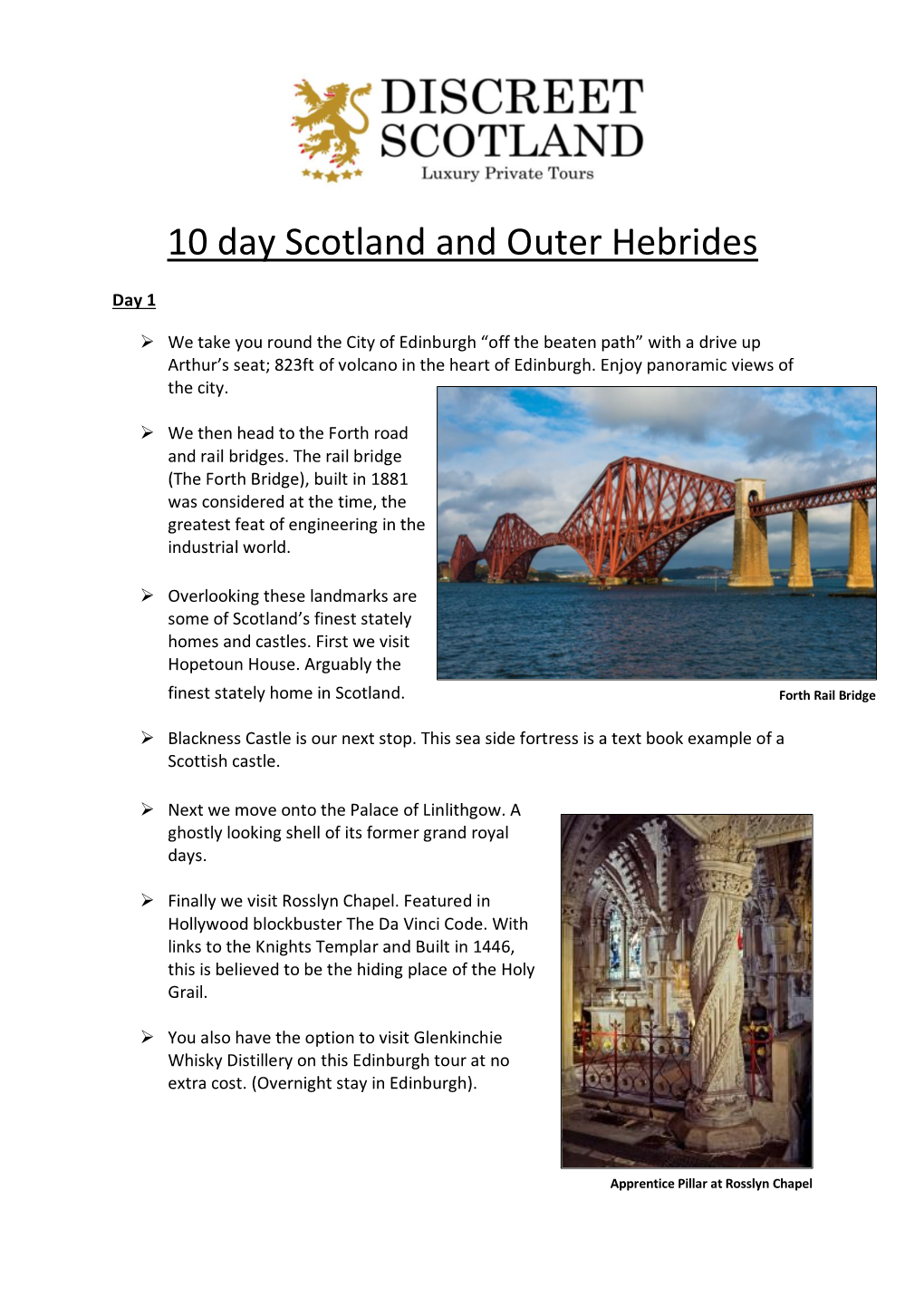 10 Day Scotland and Outer Hebrides