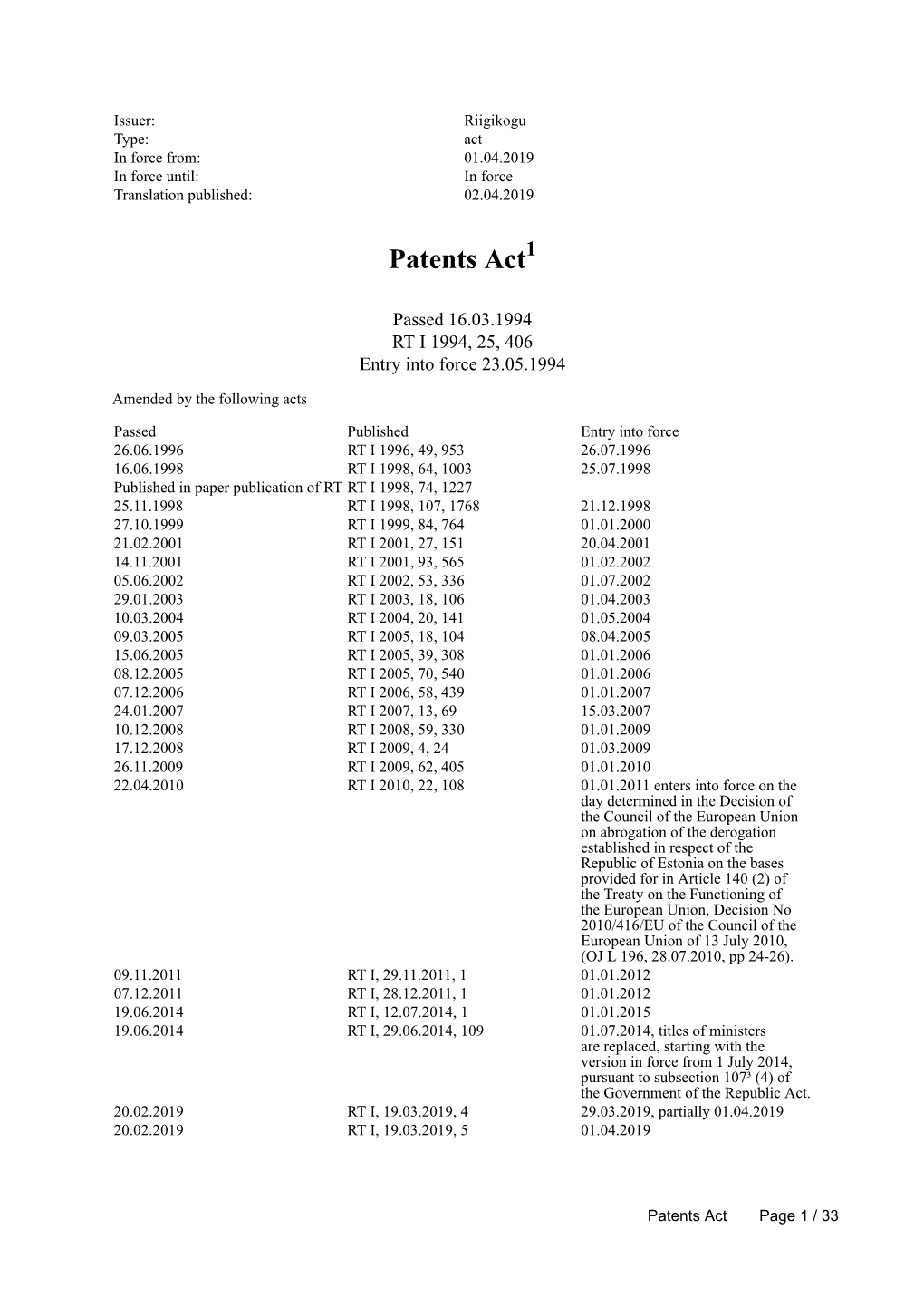 Patents Act1