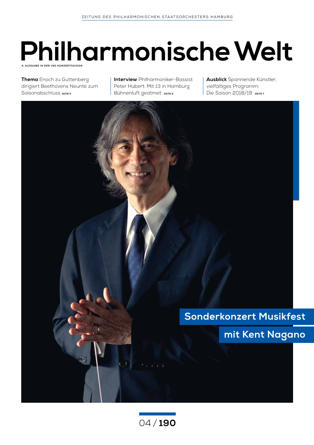 Sonderkonzert Musikfest...Mit Kent Nagano