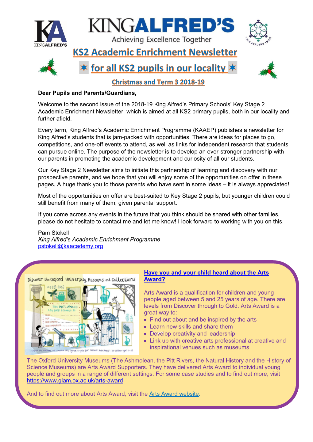 181217 Newsletter KS2 T3 2018-19