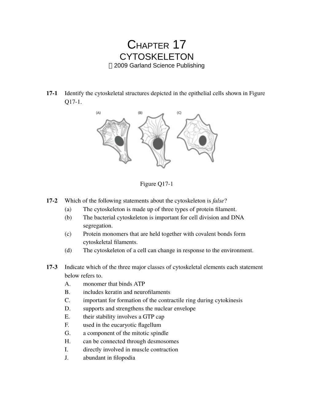 CYTOSKELETON  2009 Garland Science Publishing